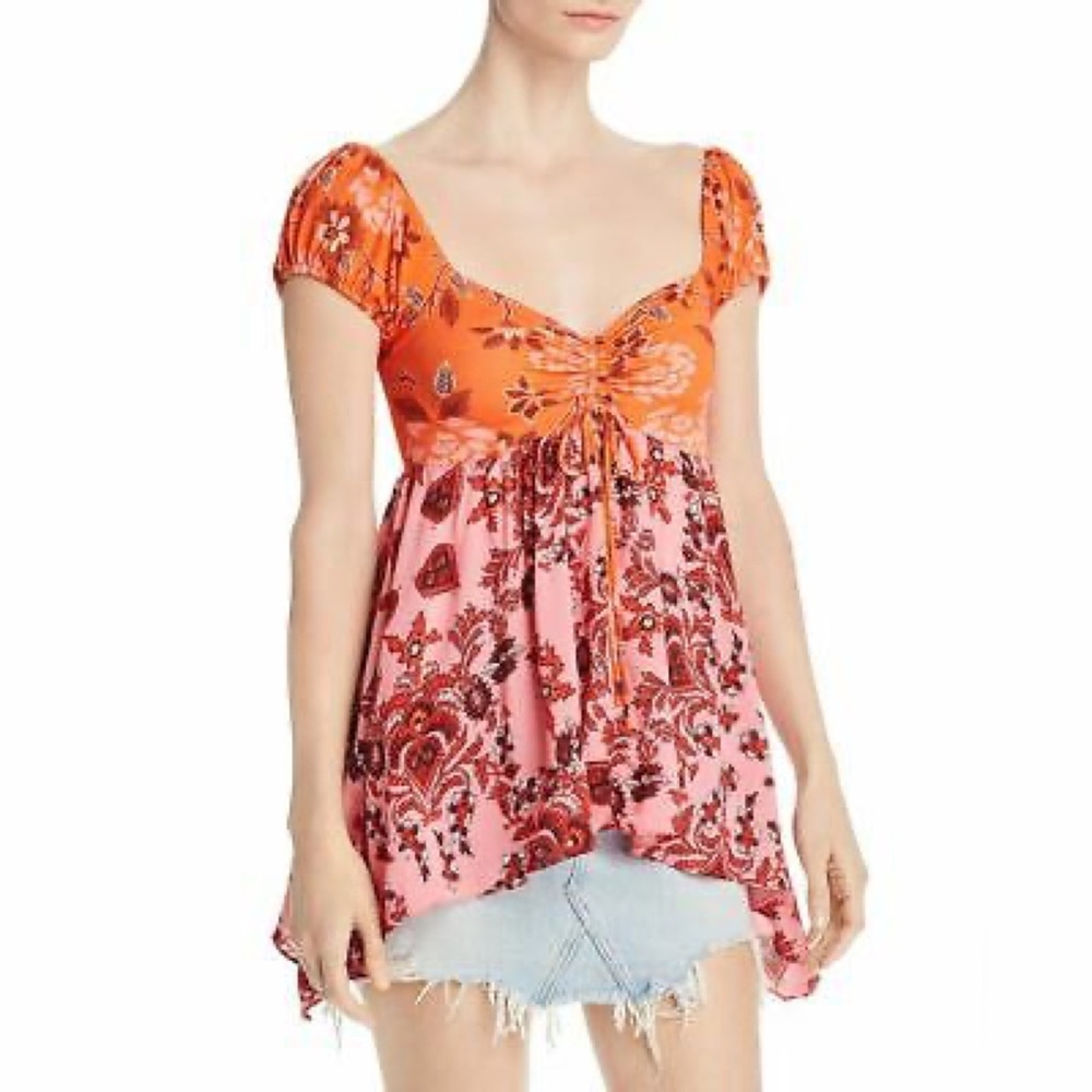 Free People✨ La Bamba Babydoll Top 💖